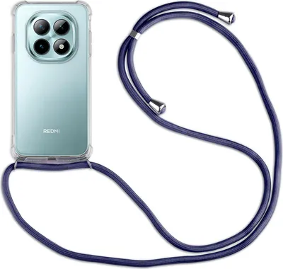 Produktbild von Handykette für Xiaomi Redmi Note 15 4G / 5G Hülle mit Band Case Handyhülle mit Kette in Blau