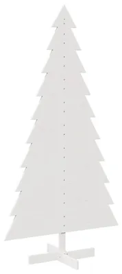 Image de vidaXL Sapin de Noël à décorer Blanc 180 cm Pin massif