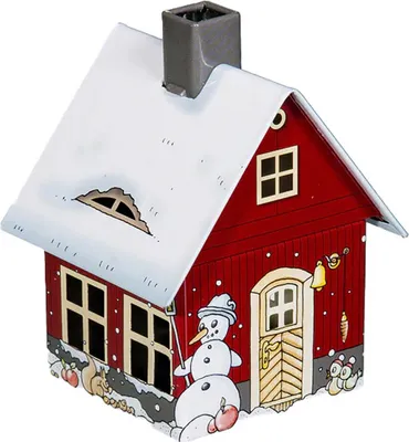 Produktbild von Räucherhaus aus Metall Wintermotiv
