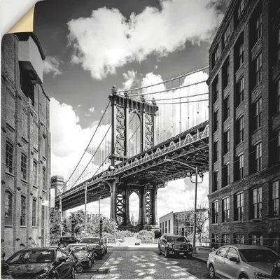 Produktbild von ARTland Wandbild, selbstklebend New York City Manhattan Bridge I Größe: 70x70 cm