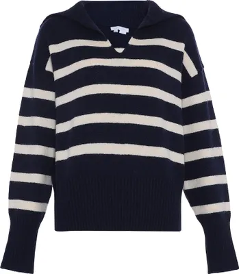 Image de blonda damen pullover - navy wollweiss, M/L