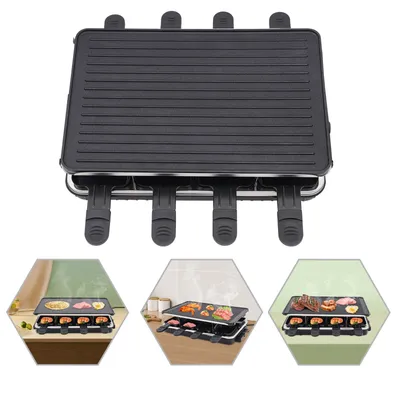 Obrázek produktu pro Stolní gril, elektrický gril, moderní elektrický gril, raclette stolní gril, černý