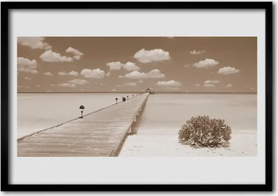 Produktbild von Bild 70x50 MDF-Rahmen Wandkunst Sea Bridge Landschaft