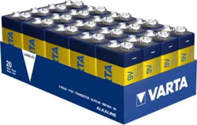 Produktbild von VARTA LONGLIFE Batterie E-Block (9V-Block) 20er