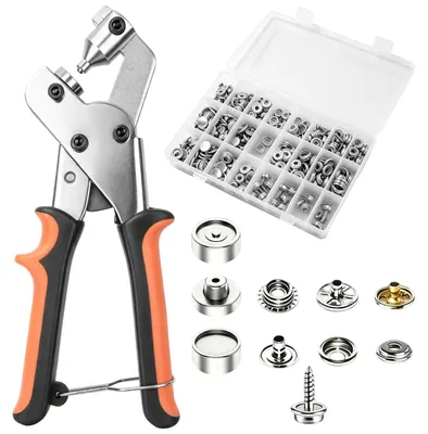 Produktbild von Knopfset mit Zange und 380 Sets Knöpfe