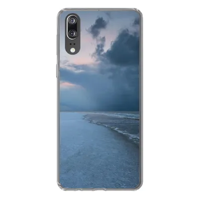 Produktbild von MuchoWow® Handyhülle Schutzhülle Hülle für Huawei P20 Nordsee - Sturm - Wasser Silikon Softcase Handy Hülle - Hardcover
