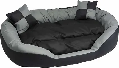 Produktbild von Hossis Wholesale Big Tier Sofa Hundebett M 85x70x20cm | Kuschelig & waschbar | Hundekorb mit Wendekissen & 2 Zierkissen | Welpenbett aus 100% Polyester | Bequem, pflegeleicht & geruchsfrei
