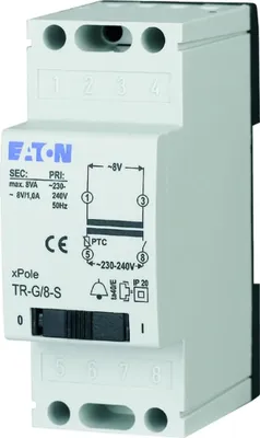 Produktbild von Eaton Klingeltransformator 4-8-12V/2A TR-G3/18
