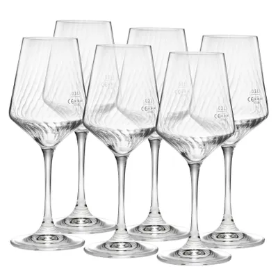 Produktbild von Van Well Weinglas Eva 450 ml, 0,2 l geeicht, 6er-Set