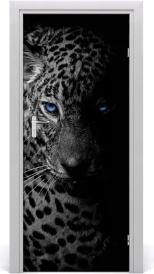 Produktbild von Tulup Türaufkleber 85x205 cm Dekorative Aufkleber Selbstklebend Wasserdichte Tapete Abnehmbar Schlafzimmer Wohnzimmer Wohnkultur - Leopard Wand