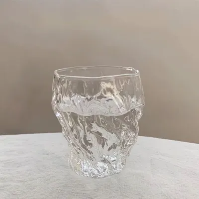 Produktbild von Zoha 2er Set Iceberg Glas - Glass - Trinkgläser Cocktailgläser Eiskaffeegläser Tee Wasser Saft Kaffee - Spülmaschinenfest langlebig - 330 ml