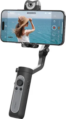 Produktbild von Hohem iSteady V2S Tragbarer 3-Achsen-Smartphone-Gimbal-Stabilisator AI Smart Tracking Phone Vlog Gimbal Anti-Shake-Gestensteuerung Integriertes LED-Fuelllicht Akku 280 g max. Nutzlast mit Mini-Stativ-Ersatz fuer Smartphones der iPhone-Serie 14/13/12/11
