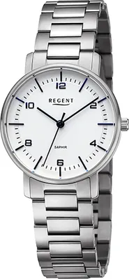 Produktbild von Regent Damen Uhr Metall Armbanduhr Metallarmband Analog silber D2URF1482