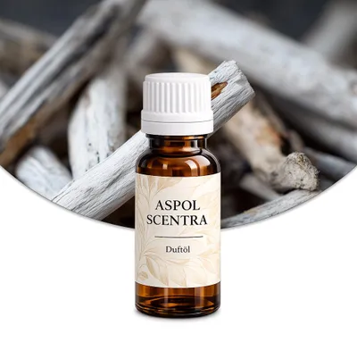 Produktbild von Aspol Scentra Reines Sandelholz UFIGREEN Duftöl für Kerzen und Diffusoren 10 ml, KI-generiertes Bild