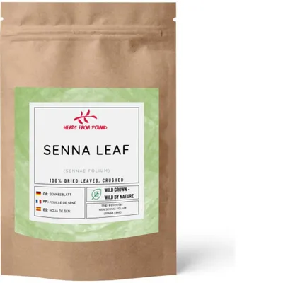 Produktbild von Herbs from Poland Sennesblätter – Natürliche Hilfe bei Verstopfung, Fördert die Darmtätigkeit, 100% Natürlich– 200g