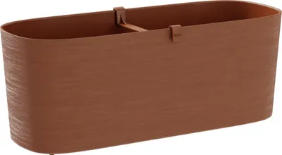 Produktbild von tera® Pflanzgefäße PAROS Clay braun rechteckig 50 cm - Kunststoff