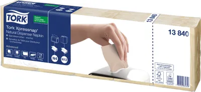 Zdjęcie produktu dla Tork 13840, Naturalny, 330 mm, 213 mm, 16,5 cm, 10,7 cm, 1125 szt.