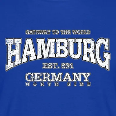 Produktbild von Spreadshirt Hamburg Deutschland Seit 831 Männer T-Shirt, L, Dunkelblau