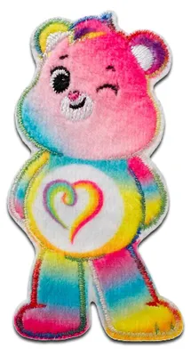 Produktbild von Mono-Quick Care Bears Togetherness Bear - Aufnäher, Bügelbild, Aufbügler, Applikationen, Patches, Flicken, zum aufbügeln, Größe: 7 x 3,6 cm