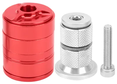 Produktbild von 6 Stück Fahrrad-Steuersatz-Spacer aus Aluminiumlegierung für Mountainbikes, Rot