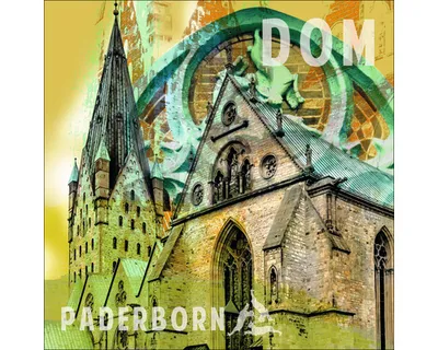 Produktbild von Glasbild Paderborn Dom 50x50 cm