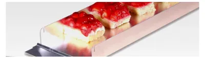 Produktbild von Aluminium Backblech für Schnittkuchen mit Vorsatzschiene 300x200x50 mm