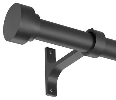 Image de Tringle à rideaux courte, de 30,5 à 50,8 cm, tringle télescopique pour rideaux latéraux, diamètre de 2,5 cm