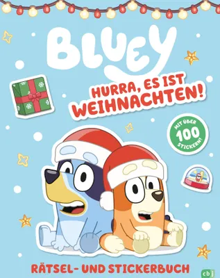 Produktbild von BLUEY - Hurra, es ist Weihnachten! - Rätsel- und Stickerbuch