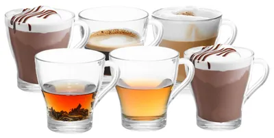 Produktbild von Vivalto Design Kaffee-/Teeglaser - 6x - Glas - 280 ml