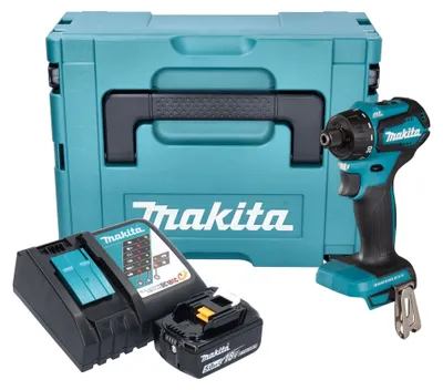 Zdjęcie produktu dla Makita DDF 083 RT1J Akumulatorowa wiertarko-wkrętarka 18 V 40 Nm 1/4'' bezszczotkowa + 1x akumulator 5,0 Ah + ładowarka + Makpac