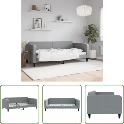 Produktbild von The Living Store Tagesbett Hellgrau 90x200 cm Stoff