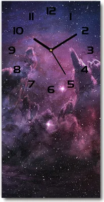 Produktbild von Wanduhr aus Glas – 30x60 cm - Glasbild - Glasuhr - Gehärtetes Glas -Nebel