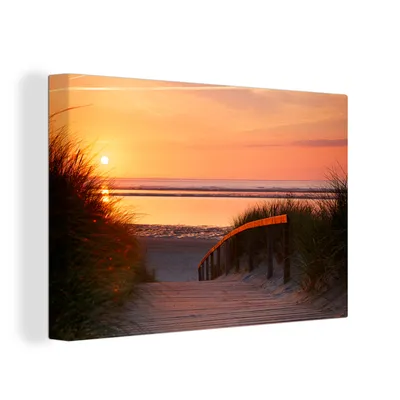 Zdjęcie produktu dla OneMillionCanvasses® - Obraz na płótnie - 150x100 cm, Plaża - Słońce - Kolory, Druk ścienny dekoracja ścienna