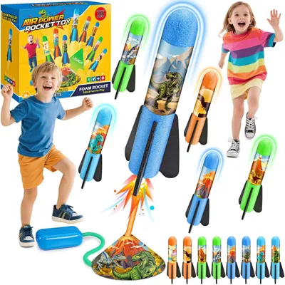 Produktbild von Raketen Spielzeug für 3 4 5 6 7 8 Jahre Junge Kinder Outdoor Spielzeug ab 3-12 Jahre Outdoor Spiele Garten Spielzeug Kinder für Draußen Dinosaurier