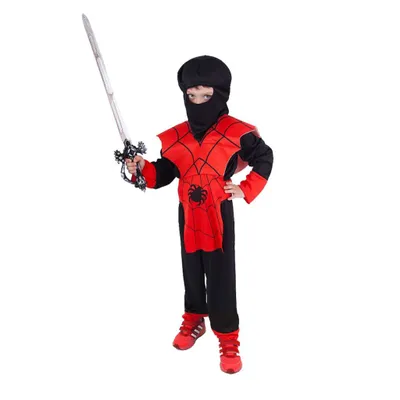 Zdjęcie produktu dla Kostium NINJA czerwono-czarny - rozmiar M (EKO) - (116–128 cm)