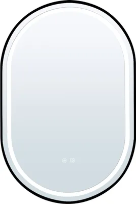 Produktbild von OKWISH Ovaler Spiegel Wandspiegel, ovaler Badezimmerspiegel, Wandspiegel im minimalistischen Design , Schwarz – 61 x 91 cm