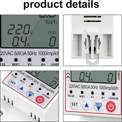 Produktbild von Tuya WiFi Intelligenter automatischer Wiedereinschaltschutz, multifunktionale Strom- und Spannungsüberwachung, Leistungsschalter, LCD-Display, Schalte