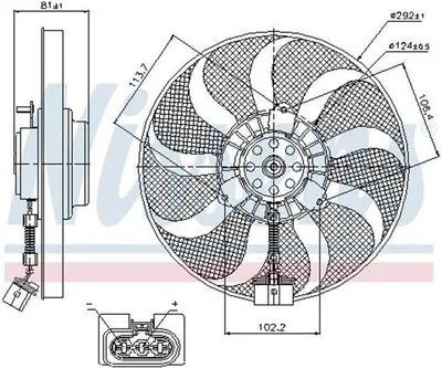 Produktbild von Lüfter, Motorkühlung NISSENS 85715