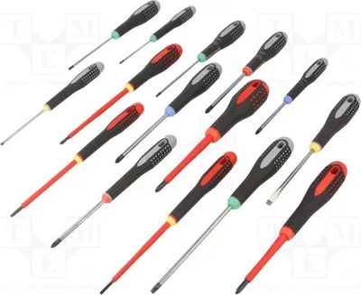 Produktbild von Bahco Schraubendreher Satz PZ PH TORX® Schraubenzieher 15-teilig BE-9877