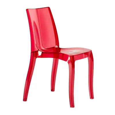 Produktbild von Durchsichtige Stühle Polycarbonat Grand Soleil Cristal Light - Transparent Rot
