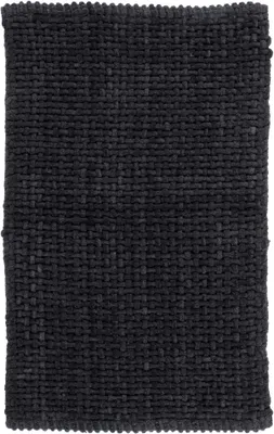 Produktbild von Badezimmerteppich Belweder - weicher rutschfester Badvorleger - 40x60cm – Schwarz