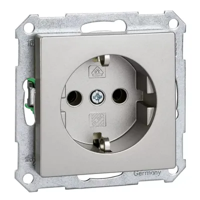 Produktbild von Steckdoseneinsatz edelstahleffekt ELG2650011