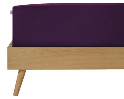 Produktbild von SCHIESSER Spannbettlaken Flexi | Einfarbig | 95/5 | 95 % Baumwolle, 5 % Elasthan | 100x200 cm (geeignet für Matratzen 90x190 cm bis 100x220 cm, Matratzenhöhe bis 25 cm) | Aubergine