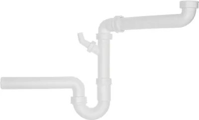 Produktbild von Raumspar-Röhrensiphon 1 1/2 " mit einem Geräteanschluss und 40 mm Abgang