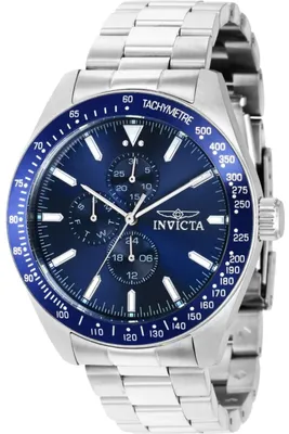 Immagine prodotto di Invicta Aviator 38965 Orologio da Uomo - Movimento al Quarzo - Acciaio Inossidabile con Quadrante Blu - 45 mm