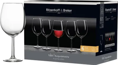 Zdjęcie produktu dla Kieliszki Ritzenhoff i Breker Vio Burgundy gładkie 570 ml 6s