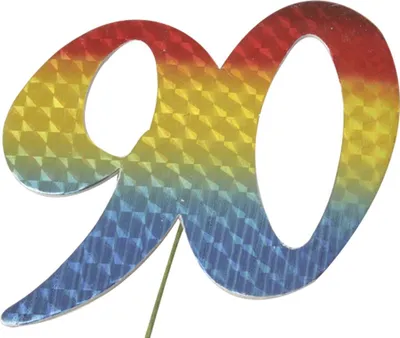 Produktbild von PaperStyle 2514090 Jubiläumszahl 90 bunt