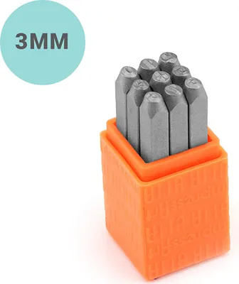 Produktbild von 9 Gravurstempel aus Metall, Marin - Ziffern
