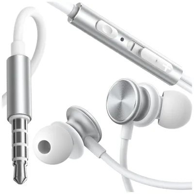 Zdjęcie produktu dla JOYROOM JR-EW03, Przewodowa, 20 - 20000 Hz, Zestaw słuchawkowy, Szary, Srebrny