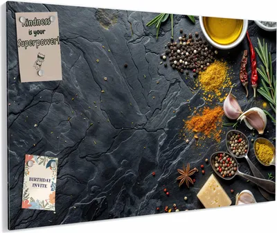 Produktbild von Magnettafel 60x40cm magnetisch & beschreibbar Metall-Board - Küche Zutaten